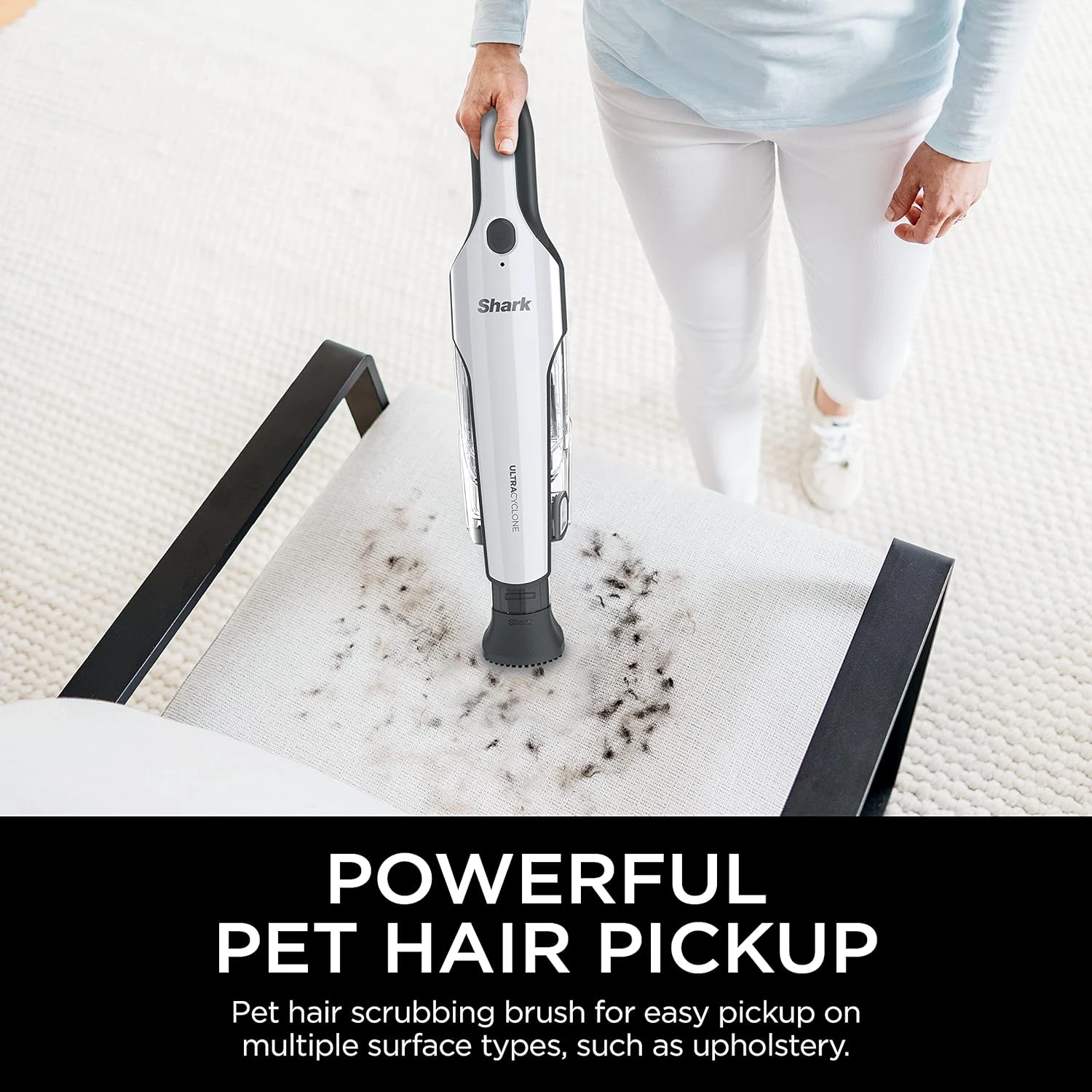 Shark CH963AMZ 2-in-1 Cordless & Handheld Vacuum Ultracyclone System, Ultra-Lightweight And Portable For Car And Home, Washable Filter, XL Dust Cup, Crevice Tool & Scrubbing Brush, White 9 Shark CH963AMZ 2-in-1 Cordless & Handheld Vacuum Ultracyclone System, Ultra-Lightweight And Portable For Car And Home, Washable Filter, XL Dust Cup, Crevice Tool & Scrubbing Brush, White - Image 7