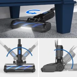 POWEART Cordless Vacuum Cleaner, 30Kpa 350W Powerful Stick Vacuum, 8 In 1 Self-Standing Rechargeable Battery Vacuum Up To 45min Runtime, Lightweight Cordless Vacuum For Pet Hair Hard Floor -Blue -Small Appliance Store 81LiOCzUdLL. AC SL1500