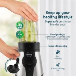 ICucina Personal, Portable Blender For Shakes And Smoothies, Single Serve, 28oz Cups With To-Go Lids -Small Appliance Store 81PjWE52j9L. AC SL1500