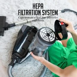 Ovente Heavy Duty Electric Bagless Canister Vacuum Cleaner 3L Dust Cup, Portable Corded Suction Vacuum Machine With Cleaning Tools Compact Easy To Clean & Storage, Black ST2620B 16 Ovente Heavy Duty Electric Bagless Canister Vacuum Cleaner 3L Dust Cup, Portable Corded Suction Vacuum Machine With Cleaning Tools Compact Easy To Clean & Storage, Black ST2620B -Small Appliance Store 81QBQIdT5jL. AC SL1500