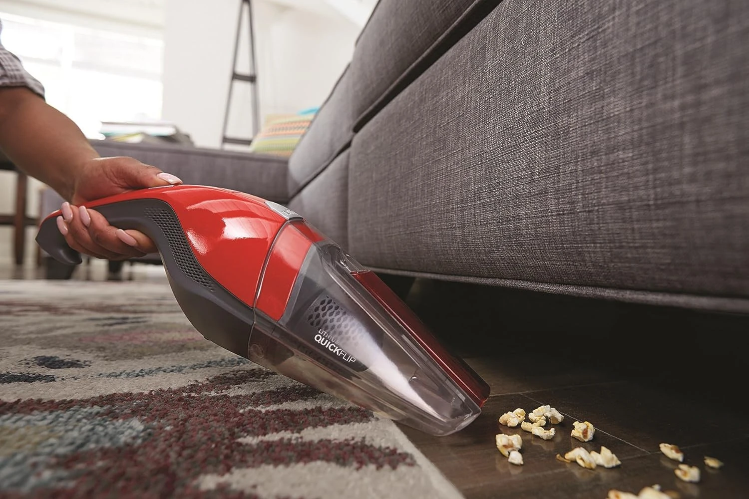 Dirt Devil Quick Flip 12-Volt Cordless Hand Vacuum BD30015, Red 4 Dirt Devil Quick Flip 12-Volt Cordless Hand Vacuum BD30015, Red - Image 2