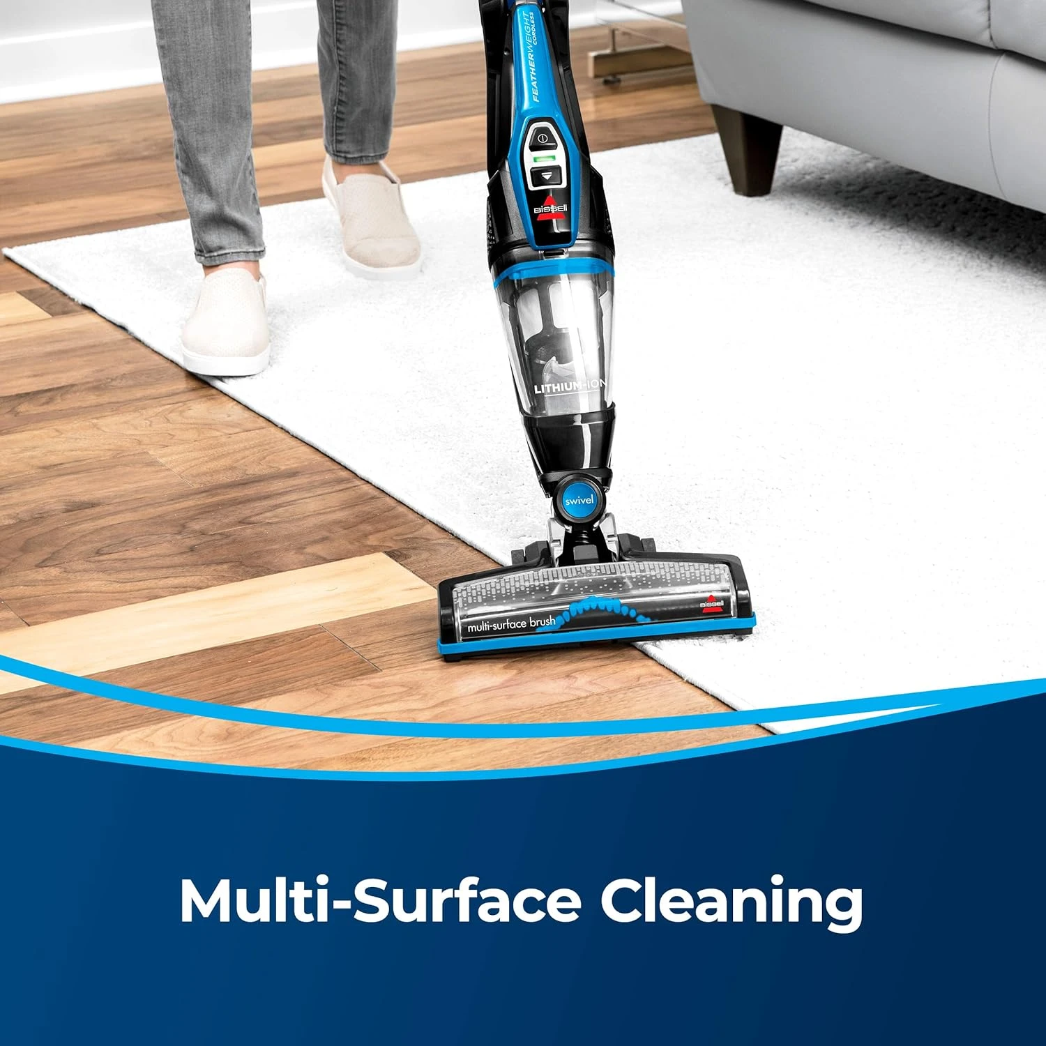 BISSELL, 3061 Featherweight Cordless Stick Vacuum, Electric Blue, Black 7 BISSELL, 3061 Featherweight Cordless Stick Vacuum, Electric Blue, Black - Image 5