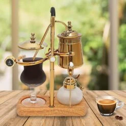 YIYIONCE Vintage Style Siphon Coffee Maker Set Luxury Royal Family Balance Syphon Siphon Coffee Maker, 15oz Belgian/Belgium Retro Design Coffee Machine For Coffee Shop, Bar Or Home Use(Gold)| US STOCK -Small Appliance Store 81UQ5rs5lhL. AC SL1500
