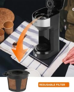 Commercial Chef Coffee Machine, Single Serve Coffee Maker, Portable Coffee Maker Single Serve With 13 Ounce Water Tank & One Touch Button For Coffee Brewing -Small Appliance Store 81VySZX8p2L. AC SL1500