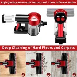 Iwoly Cordless Vacuum Cleaner Rechargeable With 2200mAh Detachable Battery, 18000Pa Cyclone Vacuum With HEPA Filter, Lightweight Portable Handheld Stick Vacuum For Hard Floor Car Cleaning 10 Iwoly Cordless Vacuum Cleaner Rechargeable With 2200mAh Detachable Battery, 18000Pa Cyclone Vacuum With HEPA Filter, Lightweight Portable Handheld Stick Vacuum For Hard Floor Car Cleaning -Small Appliance Store 81Whw0zE3zL. AC SL1500