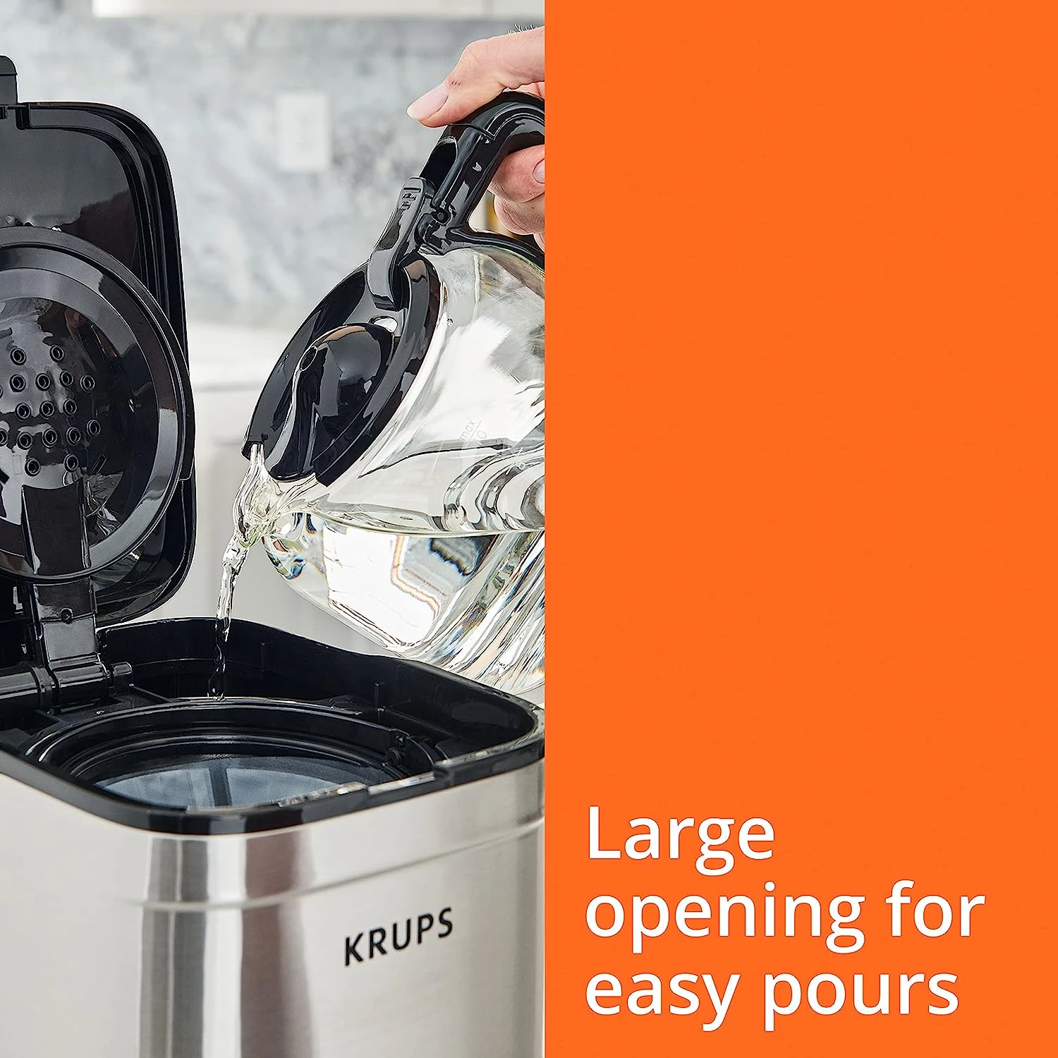 Krups Simply Brew Stainless Steel Drip Coffee Maker 5 Cup 650 Watts Coffee Filter, Drip Free, Dishwasher Safe Pot, Compact Silver And Black 7 Krups Simply Brew Stainless Steel Drip Coffee Maker 5 Cup 650 Watts Coffee Filter, Drip Free, Dishwasher Safe Pot, Compact Silver And Black - Image 5