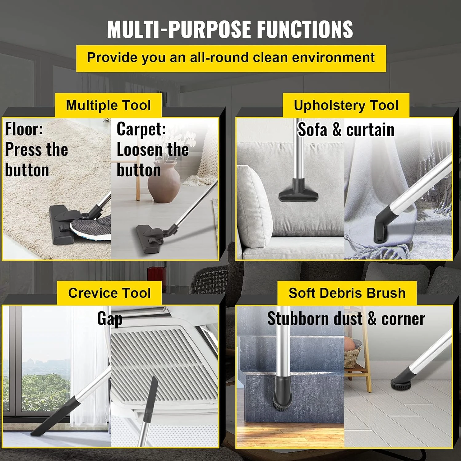 VEVOR 3.6qt Backpack Vacuum Cleaner, Blue 7 VEVOR 3.6qt Backpack Vacuum Cleaner, Blue - Image 5