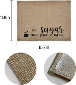 BEILE Waterproof Coffee Bar Mat - Pour Some Sugar On Me, Farmhouse Burlap Coffee Bar Placemat With Fabric Backing Coffee Maker, Coffee Station Accessories Decor Coffee Lovers Gift -Small Appliance Store 81bmeUc32L. AC SL1500