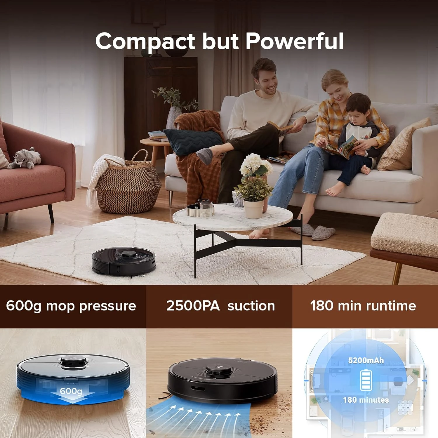 Roborock S7 Robot Vacuum And Mop Combo, 2500PA Suction & Sonic Mopping, Robotic Vacuum Cleaner With Multi-Level Mapping, Mop Floors And Vacuum Carpets In One Clean, Perfect For Pet Hair 9 Roborock S7 Robot Vacuum And Mop Combo, 2500PA Suction & Sonic Mopping, Robotic Vacuum Cleaner With Multi-Level Mapping, Mop Floors And Vacuum Carpets In One Clean, Perfect For Pet Hair - Image 7