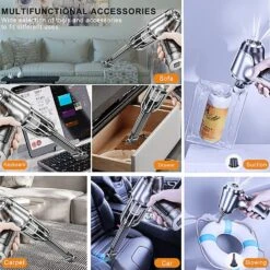 ARUOXIN AROUXIN Cordless Handheld Vacuum Cleaner, 12000Pa 75000 RPM Car Cleaner Built-in Brush-Less Motor Dual Suction Modes Ultra Light Rechargeable Wet Dry For Car,Home,Pet Hair Silver -Small Appliance Store 81ff8tx1O8L. AC SL1500
