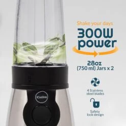 ICucina Personal, Portable Blender For Shakes And Smoothies, Single Serve, 28oz Cups With To-Go Lids -Small Appliance Store 81iZ4 3ElaL. AC SL1500