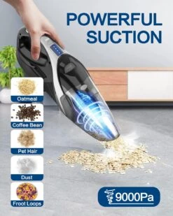 Hihhy Handheld-Vacuum Car-Vacuum Cordless-Cleaner Rechargeable - 9000Pa Powerful Portable Mini Hand Vac With LED Light, Lightweight Hand Held For Home And Car 13 Hihhy Handheld-Vacuum Car-Vacuum Cordless-Cleaner Rechargeable - 9000Pa Powerful Portable Mini Hand Vac With LED Light, Lightweight Hand Held For Home And Car -Small Appliance Store 81ju2mrtkHL. AC SL1500