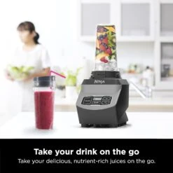 Ninja BL660 Professional Compact Smoothie & Food Processing Blender, 1100-Watts, 3 Functions -for Frozen Drinks, Smoothies, Sauces, More, 72-oz.* Pitcher, (2) 16-oz. To-Go Cups & Spout Lids, Gray -Small Appliance Store 81ncAVRlmdL. AC SL1500