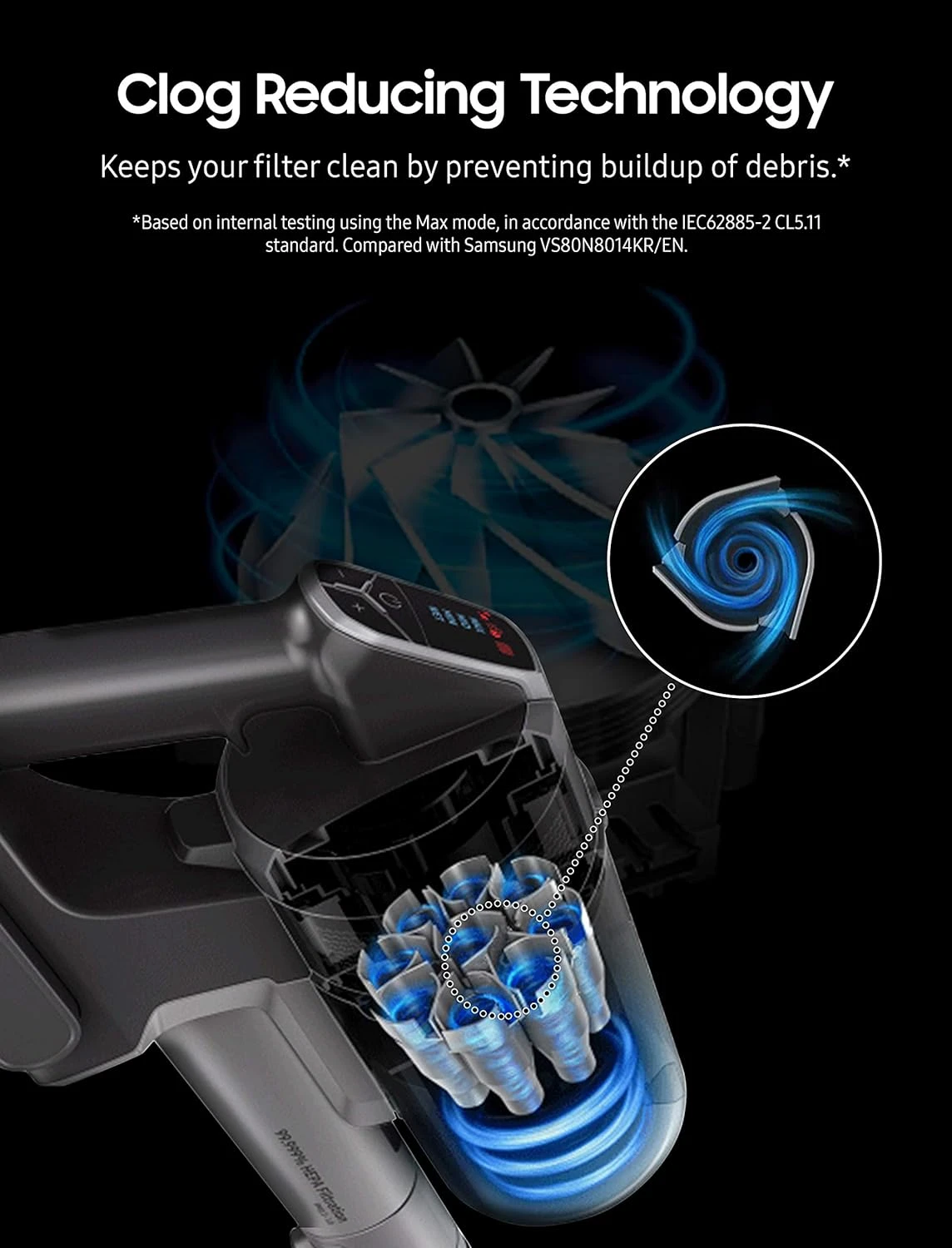 Samsung Jet 75 Stick Cordless Lightweight Vacuum Cleaner With Removable Long Lasting Battery And 200 Air Watt Suction Power, Complete With 180 Deg Swivel Brush, Titan Silver 8 Samsung Jet 75 Stick Cordless Lightweight Vacuum Cleaner With Removable Long Lasting Battery And 200 Air Watt Suction Power, Complete With 180 Deg Swivel Brush, Titan Silver - Image 6