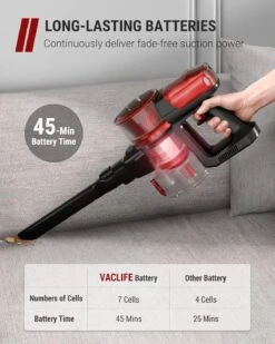 VacLife 25Kpa Cordless Stick Vacuum Cleaner, 6-in-1 Cordless Vacuum W/Strong Suction For Home Pet Hair Carpet Hard Floor, Max 45 Min Runtime, Wireless Vaccine Cleaner W/LED Headlights, Black (VL732) 12 VacLife 25Kpa Cordless Stick Vacuum Cleaner, 6-in-1 Cordless Vacuum W/Strong Suction For Home Pet Hair Carpet Hard Floor, Max 45 Min Runtime, Wireless Vaccine Cleaner W/LED Headlights, Black (VL732) -Small Appliance Store 81slwR6iICL. AC SL1500
