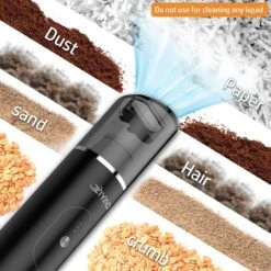Mini Vacuum, Cordless Vacuum Cleaner, Wireless Handheld Car Vacuum Cleaner, Rechargeable Portable Dust Busters, 5500Pa Suction Power, USB Charging Small Vacuum Cleaner Sweeper For Car And Home, Black -Small Appliance Store 81t93QnUWEL. AC SL1500