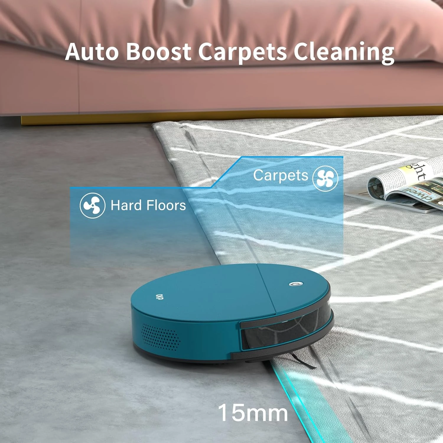 OKP Robot Vacuum Cleaner, 3000Pa Strong Suction, Automatic Self-Charging Robotic Vacuum With Auto-Boost Carpet Cleaning, Wi-Fi/APP/Alexa Home Robot For Pet Hair, Carpet, Hard Floor Room 5 OKP Robot Vacuum Cleaner, 3000Pa Strong Suction, Automatic Self-Charging Robotic Vacuum With Auto-Boost Carpet Cleaning, Wi-Fi/APP/Alexa Home Robot For Pet Hair, Carpet, Hard Floor Room - Image 3