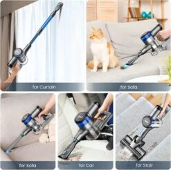 INSE Cordless Vacuum Cleaner, 400W Stick Vacuum With 30Kpa Powerful Suction, 55min Runtime, Smart Induction Auto-Adjustment, Rechargeable Vacuum Cleaners For Home Carpet Floor Pet Hair, LED Display-S9 -Small Appliance Store 81w0X lrV6L. AC SL1500