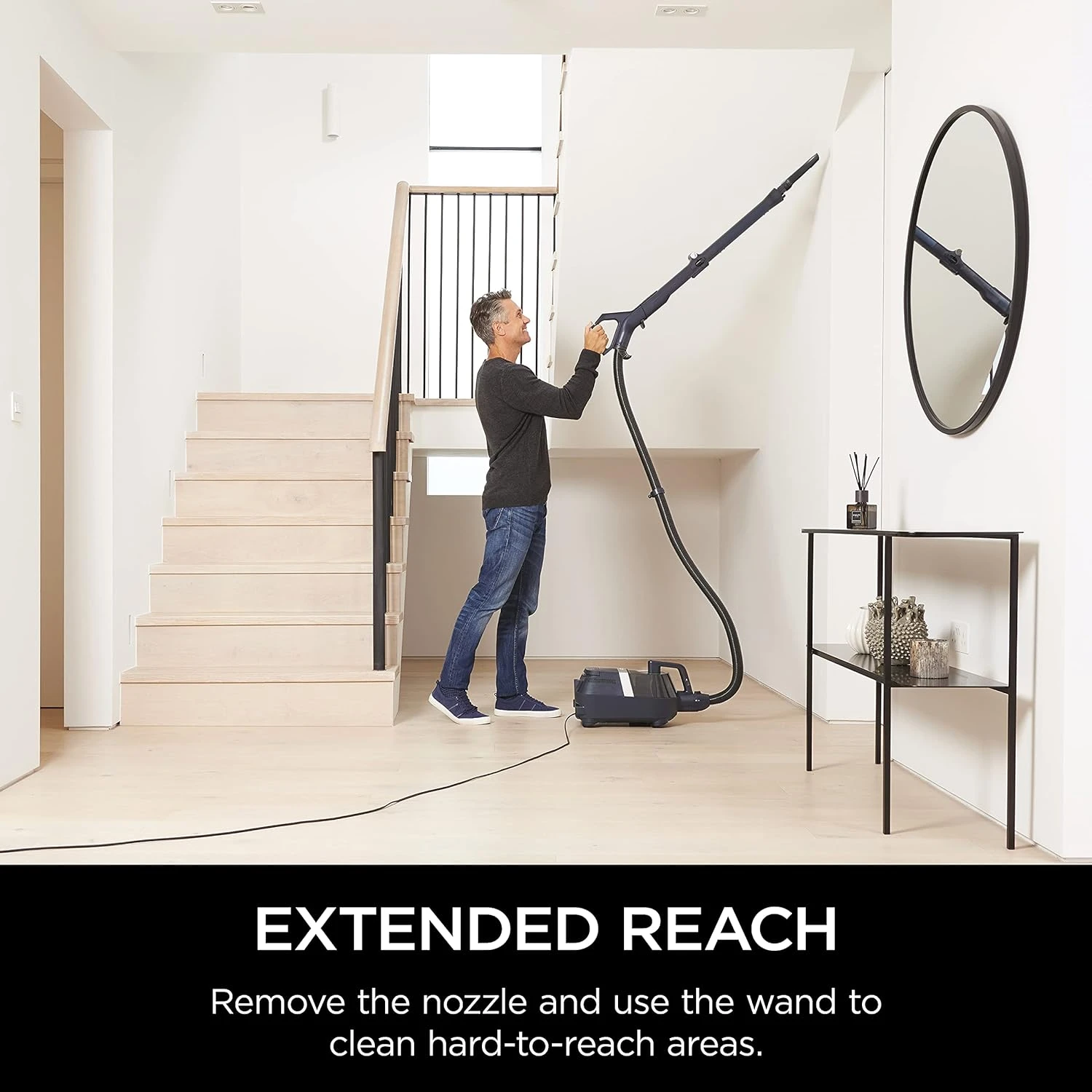 Shark CZ351 Pet Canister Vacuum, Bagless, Corded With Self-Cleaning Brushroll & PowerFins, Navy & Silver 5 Shark CZ351 Pet Canister Vacuum, Bagless, Corded With Self-Cleaning Brushroll & PowerFins, Navy & Silver - Image 3