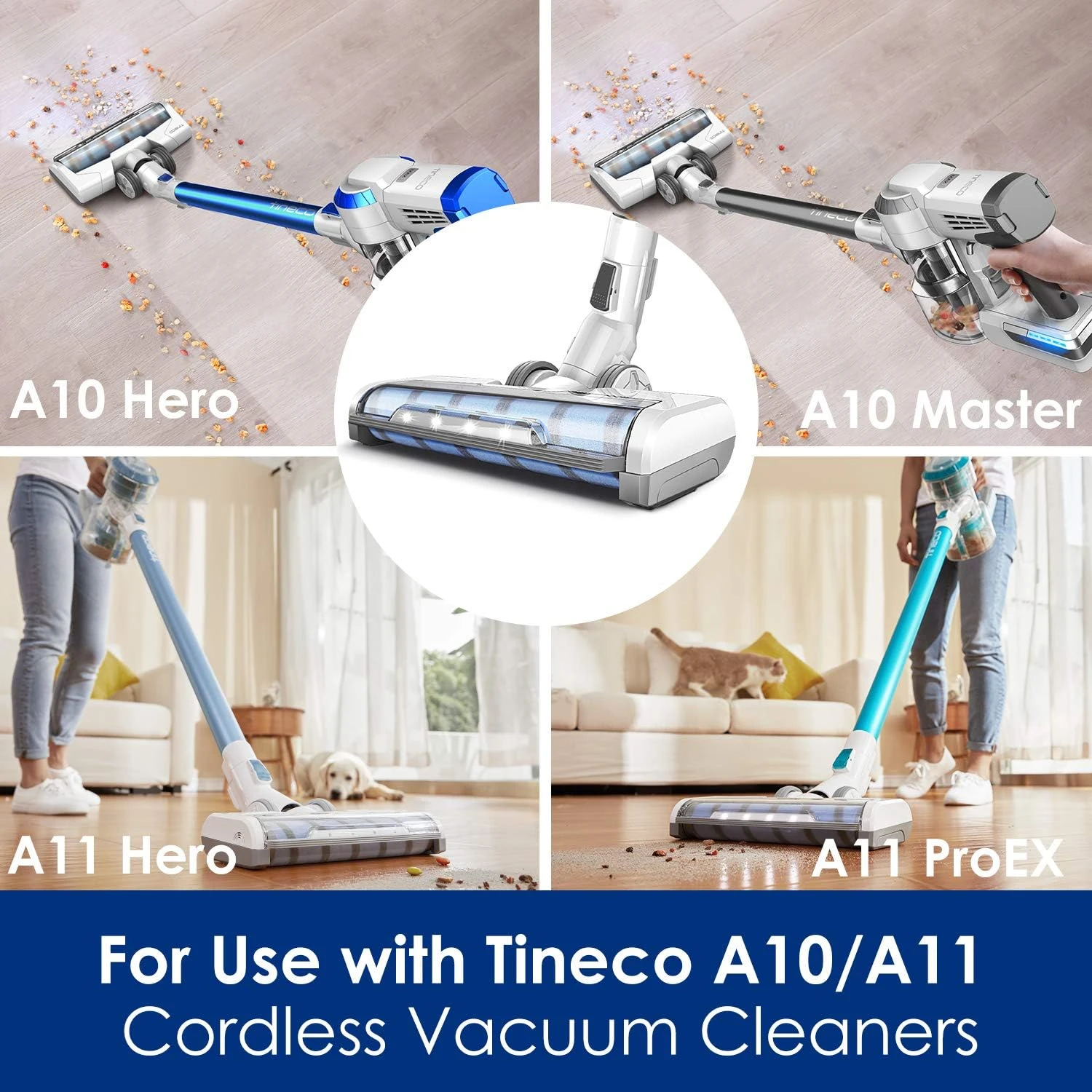 Tineco Full-Size LED Soft Roller Power Brush For A10 A11 Series Cordless Vacuum, Ideal For Indoor Hard Floor & Hard Surface Use 10 Tineco Full-Size LED Soft Roller Power Brush For A10 A11 Series Cordless Vacuum, Ideal For Indoor Hard Floor & Hard Surface Use - Image 8