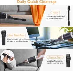 XREXS Handheld Vacuum Cordless, Portable Hand Held Car Vacuum Cleaner With High Power, Rechargeable Mini Vacuum For Home Office Pet Hair Cleaning, 8000Pa Strong Suction, Lightweight And Quick Charge -Small Appliance Store 81zSkQvpw9L. AC SL1500