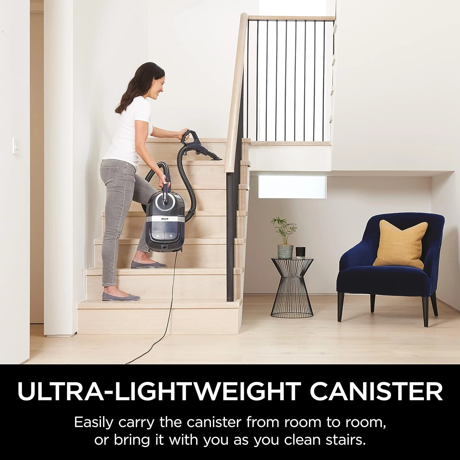 Shark CZ351 Pet Canister Vacuum, Bagless, Corded With Self-Cleaning Brushroll & PowerFins, Navy & Silver 10 Shark CZ351 Pet Canister Vacuum, Bagless, Corded With Self-Cleaning Brushroll & PowerFins, Navy & Silver - Image 8