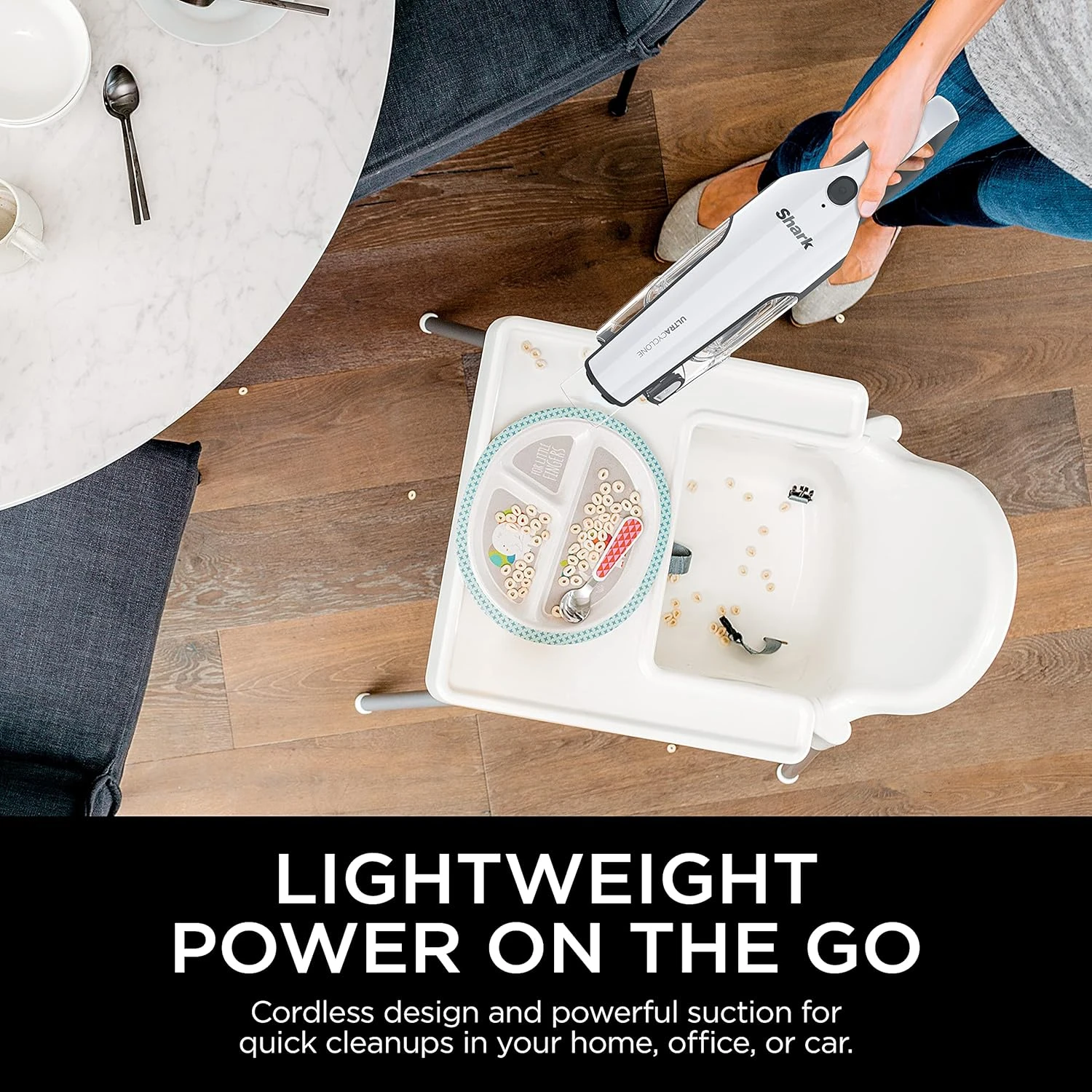 Shark CH963AMZ 2-in-1 Cordless & Handheld Vacuum Ultracyclone System, Ultra-Lightweight And Portable For Car And Home, Washable Filter, XL Dust Cup, Crevice Tool & Scrubbing Brush, White 4 Shark CH963AMZ 2-in-1 Cordless & Handheld Vacuum Ultracyclone System, Ultra-Lightweight And Portable For Car And Home, Washable Filter, XL Dust Cup, Crevice Tool & Scrubbing Brush, White - Image 2