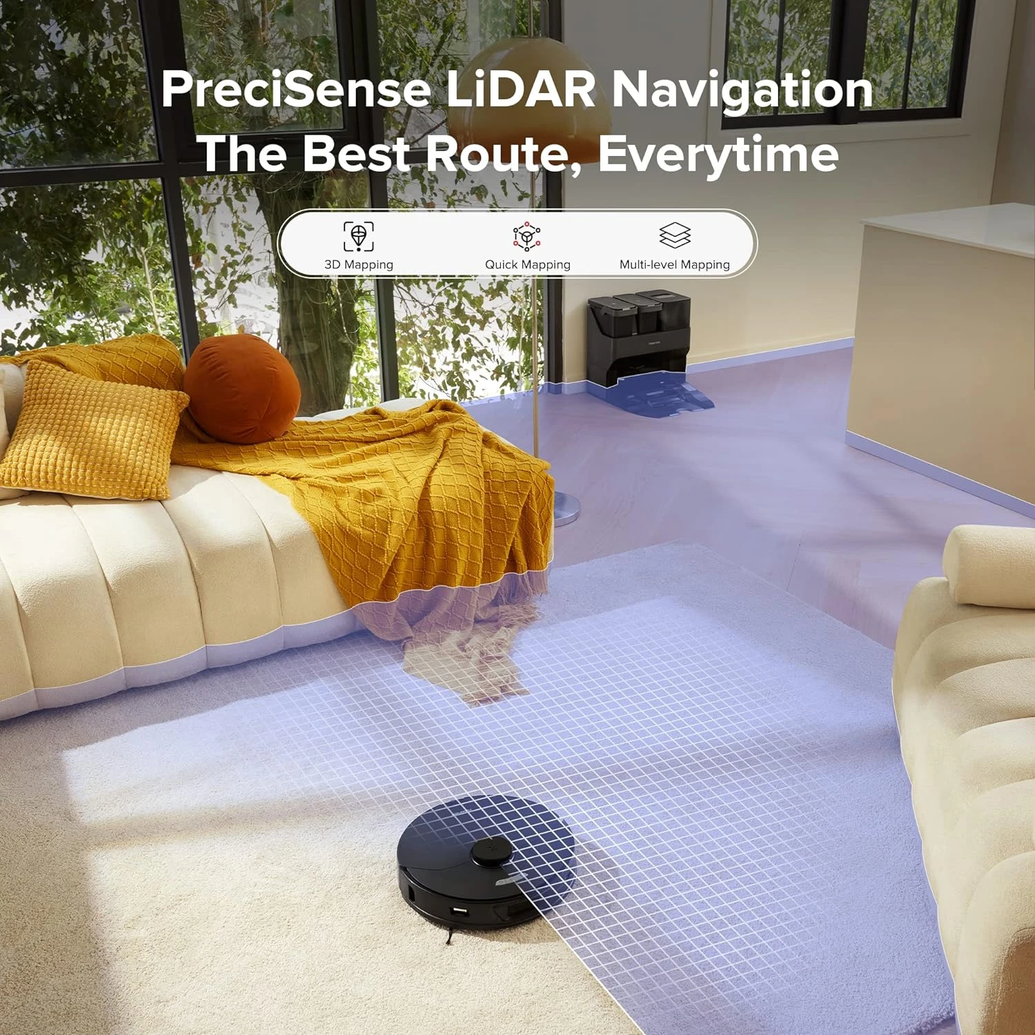 Roborock S7 Max Ultra Robot Vacuum And Mop Combo, Auto Mop Drying, Auto Mop Washing, Self-Emptying, Self-Refilling, 5500Pa Suction, Reactive Tech Obstacle Avoidance, Black (RockDock Ultra Series) 9 Roborock S7 Max Ultra Robot Vacuum And Mop Combo, Auto Mop Drying, Auto Mop Washing, Self-Emptying, Self-Refilling, 5500Pa Suction, Reactive Tech Obstacle Avoidance, Black (RockDock Ultra Series) - Image 7