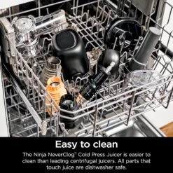 Ninja JC151 NeverClog Cold Press Juicer, Powerful Slow Juicer With Total Pulp Control, Countertop, Electric, 2 Pulp Functions, Dishwasher Safe, 2nd Generation, Charcoal -Small Appliance Store 91ThIOYqQGL. AC SL1500