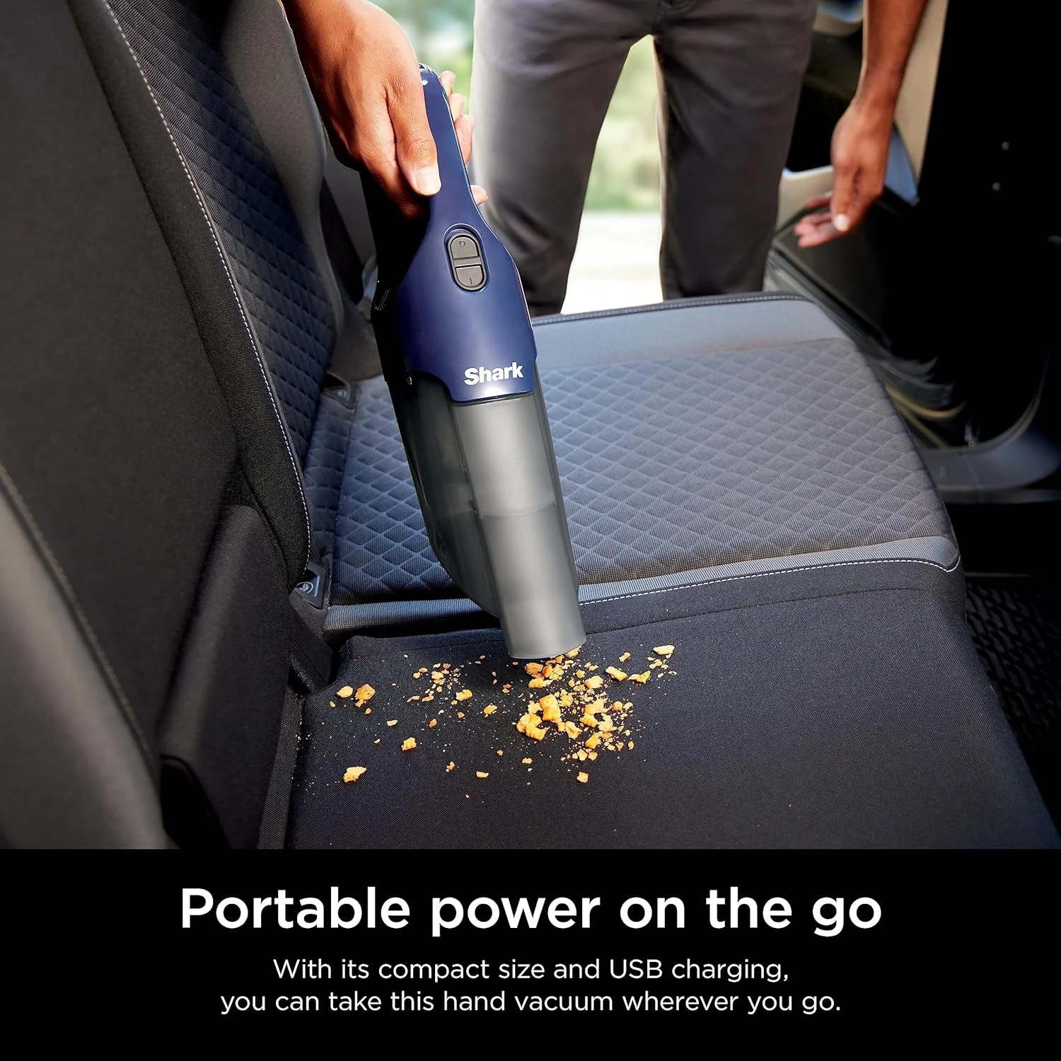 Shark CH701 Cyclone PET Handheld Vacuum With PetExtract Hair, 8" Crevice Tool, HyperVelocity Suction, Navy Blue/Grey 10 Shark CH701 Cyclone PET Handheld Vacuum With PetExtract Hair, 8" Crevice Tool, HyperVelocity Suction, Navy Blue/Grey - Image 8