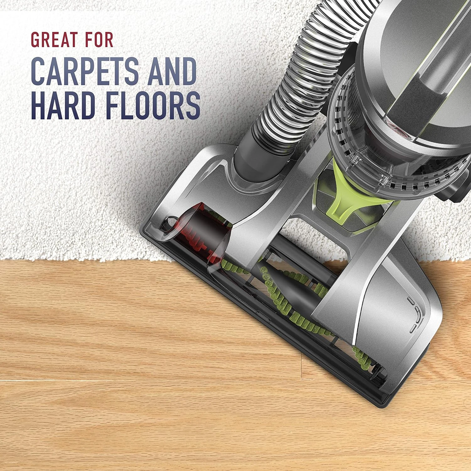 Hoover Windtunnel Air Steerable Bagless Upright Vacuum Cleaner, Lightweight, Corded, UH72400, Grey , Gray 9 Hoover Windtunnel Air Steerable Bagless Upright Vacuum Cleaner, Lightweight, Corded, UH72400, Grey , Gray - Image 7